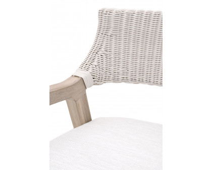 Essentials Woven Lucia Outdoor Arm Chair - Pure White Synthetic Loom