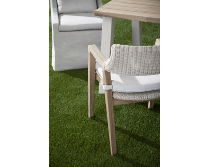 Essentials Woven Lucia Outdoor Arm Chair - Pure White Synthetic Loom