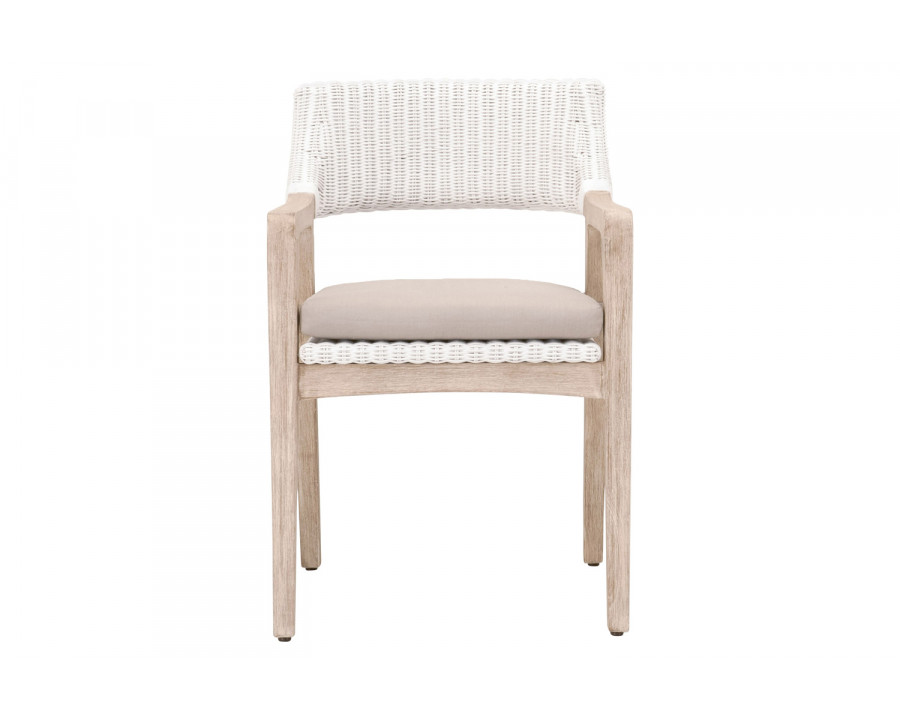 Essentials Woven Lucia Arm Chair - White Rattan