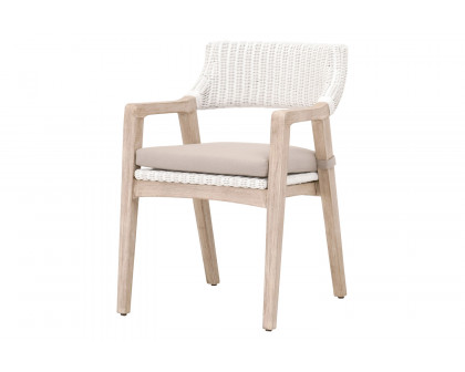 Essentials Woven Lucia Arm Chair - White Rattan