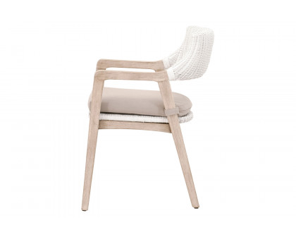 Essentials Woven Lucia Arm Chair - White Rattan