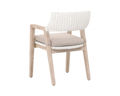 Essentials Woven Lucia Arm Chair - White Rattan