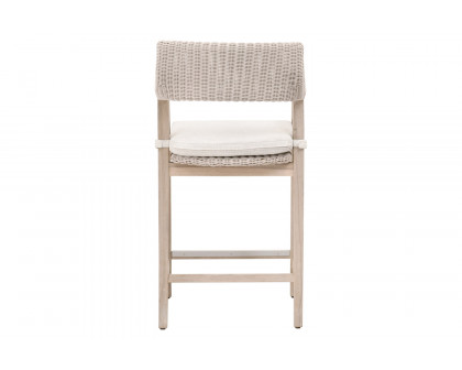 Essentials Woven Lucia Outdoor Counter Stool - Pure White Synthetic Loom