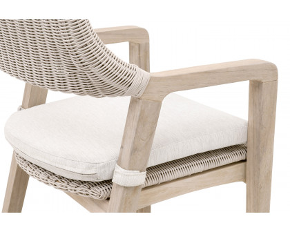 Essentials Woven Lucia Outdoor Counter Stool - Pure White Synthetic Loom