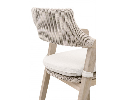 Essentials Woven Lucia Outdoor Counter Stool - Pure White Synthetic Loom