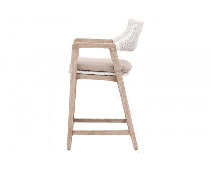 Essentials Woven Lucia Counter Stool - White Rattan