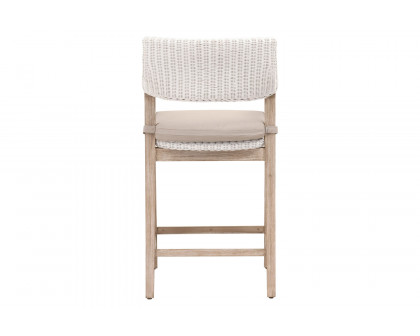 Essentials Woven Lucia Counter Stool - White Rattan