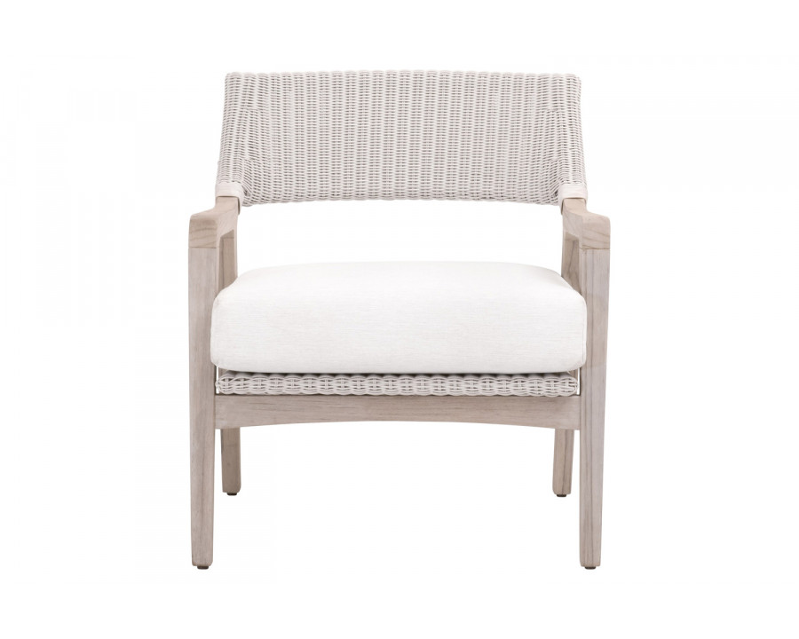 Essentials - Woven Lucia Outdoor Club Chair in Pure White Synthetic Loom