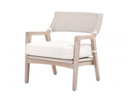 Essentials - Woven Lucia Outdoor Club Chair in Pure White Synthetic Loom