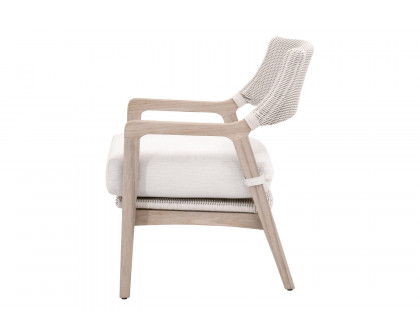 Essentials - Woven Lucia Outdoor Club Chair in Pure White Synthetic Loom