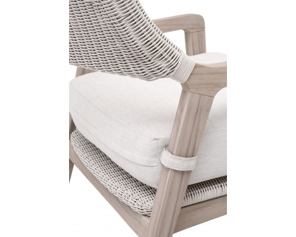 Essentials - Woven Lucia Outdoor Club Chair in Pure White Synthetic Loom