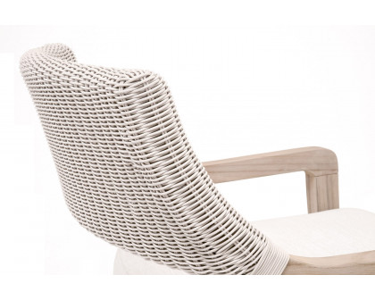 Essentials - Woven Lucia Outdoor Club Chair in Pure White Synthetic Loom