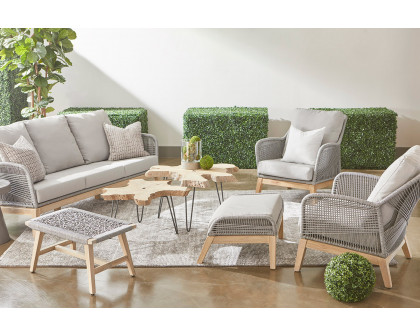 Essentials Woven Loom Outdoor 79" Sofa - Platinum