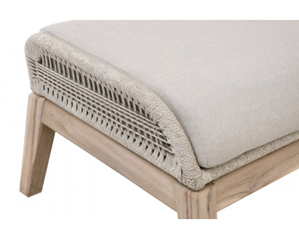 Essentials Woven Loom Outdoor Footstool - Taupe