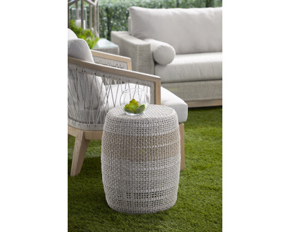 Essentials - Woven Loom Accent Table in Taupe