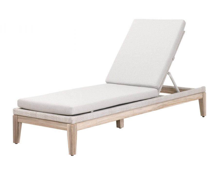 Essentials - Woven Loom Outdoor Chaise Lounge in Taupe