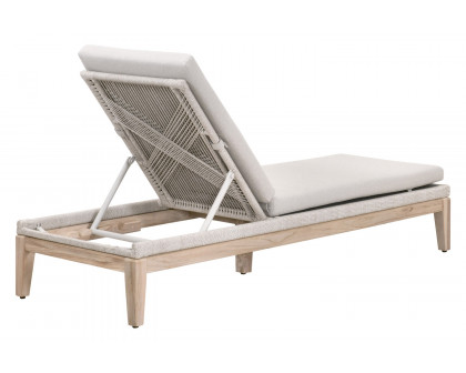 Essentials - Woven Loom Outdoor Chaise Lounge in Taupe