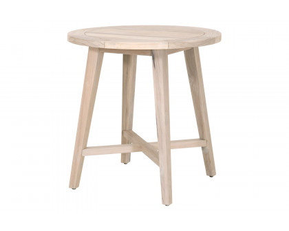 Essentials Woven Carmel Outdoor 36" Round Counter Table - Gray Teak