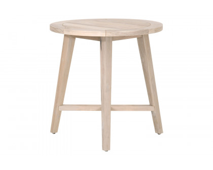 Essentials Woven Carmel Outdoor 36" Round Counter Table - Gray Teak