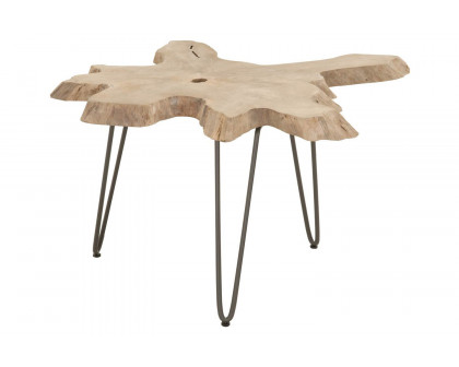 Essentials - Woven Drift Nesting Coffee Table in Gray Teak