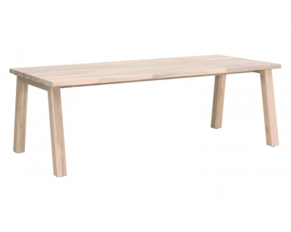 Essentials - Woven Diego Outdoor Dining Table Base in Gray Teak