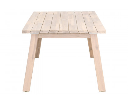 Essentials - Woven Diego Outdoor Dining Table Base in Gray Teak