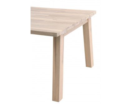 Essentials - Woven Diego Outdoor Dining Table Base in Gray Teak