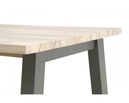 Essentials - Woven Diego Outdoor Dining Table Top in Gray Teak