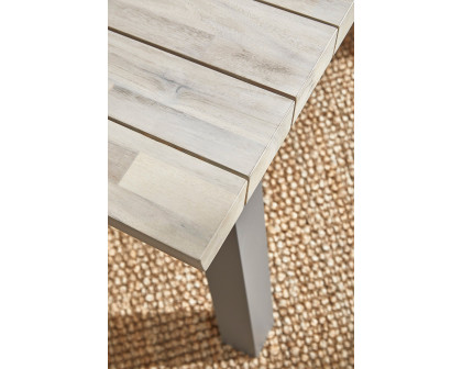 Essentials - Woven Diego Outdoor Dining Table Top in Gray Teak