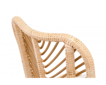 Essentials Woven Laguna Dining Chair, Set of 2 - Natural Sanded Peel White Speckle