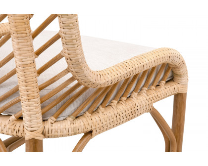 Essentials Woven Laguna Dining Chair, Set of 2 - Natural Sanded Peel White Speckle