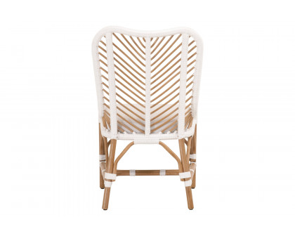 Essentials Woven Laguna Dining Chair, Set of 2 - White Synthetic Peel White Speckle