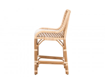 Essentials Woven Laguna Counter Stool - Natural Sanded Peel White Speckle