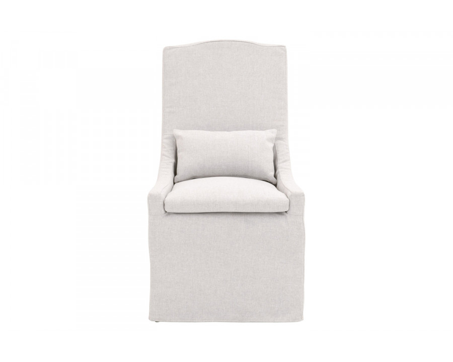 Essentials - Woven Adele Outdoor Slipcover Dining Chair in Blanca