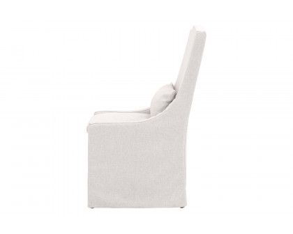 Essentials - Woven Adele Outdoor Slipcover Dining Chair in Blanca