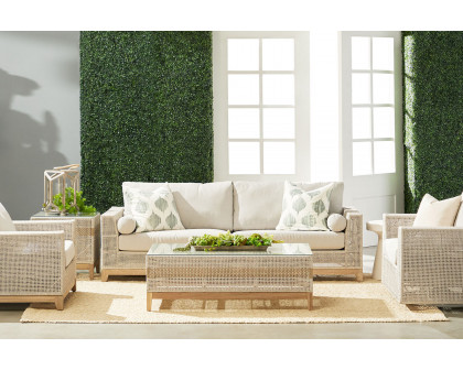 Essentials - Woven Tropez Outdoor Sofa Chair in Taupe