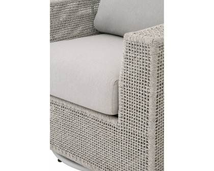 Essentials - Woven Tropez Outdoor Swivel Rocker Sofa Chair in Taupe