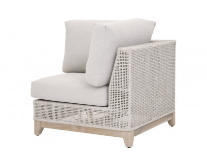 Essentials - Woven Tropez Outdoor Modular Corner Sofa in Taupe