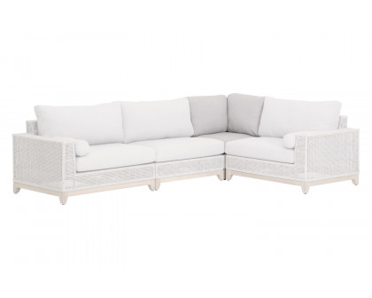 Essentials - Woven Tropez Outdoor Modular Corner Sofa in Taupe