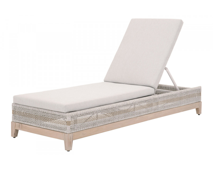 Essentials - Woven Tapestry Outdoor Chaise Lounge in Taupe