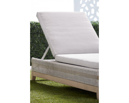 Essentials - Woven Tapestry Outdoor Chaise Lounge in Taupe