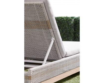 Essentials - Woven Tapestry Outdoor Chaise Lounge in Taupe