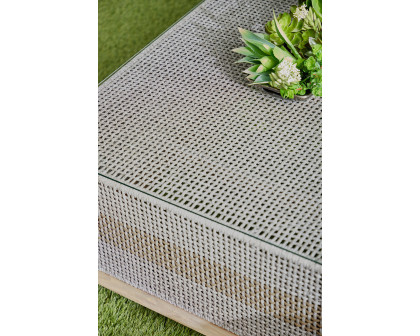 Essentials™ Woven Tapestry Outdoor Coffee Table - Taupe