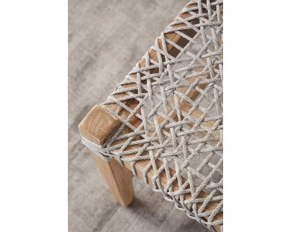 Essentials Woven Costa Bench - Taupe