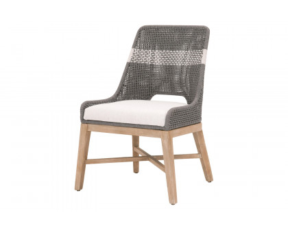 Essentials Woven Tapestry Dining Chair, Set of 2 - Dove Flat Rope