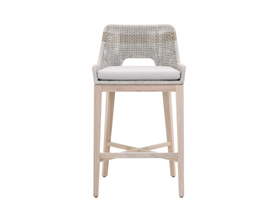 Essentials Woven Tapestry Outdoor Barstool - Taupe