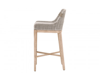 Essentials Woven Tapestry Barstool - Taupe White