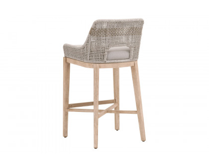 Essentials Woven Tapestry Barstool - Taupe White