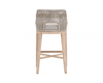 Essentials Woven Tapestry Barstool - Taupe White