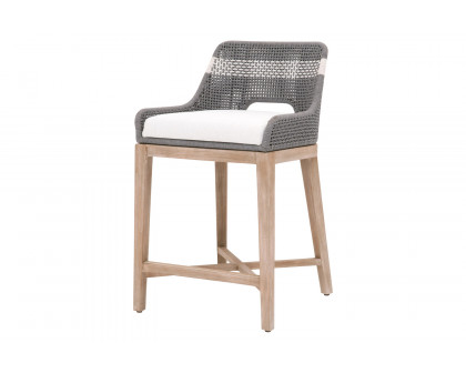 Essentials Woven Tapestry Counter Stool - Dove Flat Rope